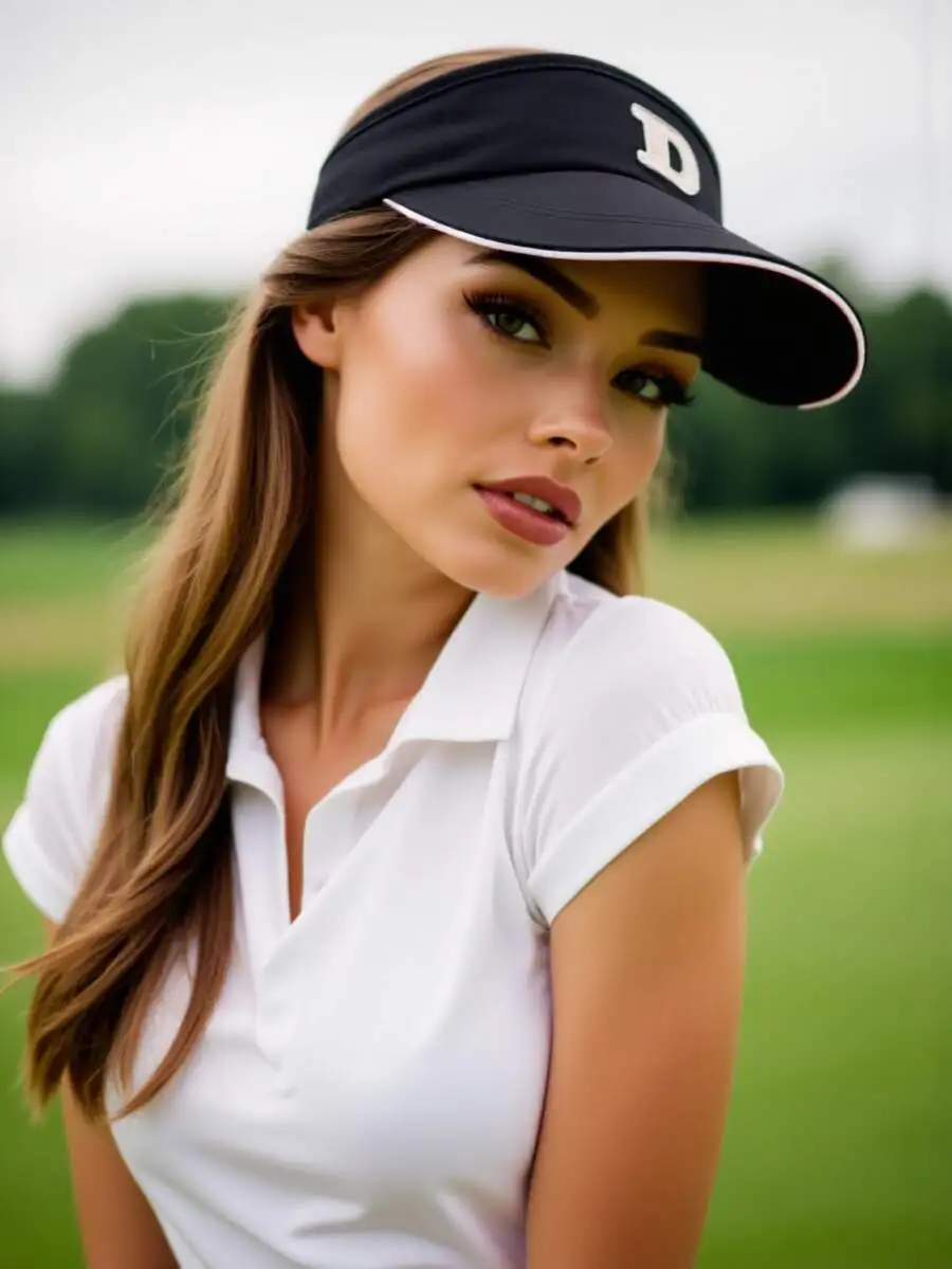 1pc Women's Personalized A-Z Letter Breathable Open-Top Sun Hat, Adjustable Brim, Lightweight Ventilated Sun Visor Hat, Unisex