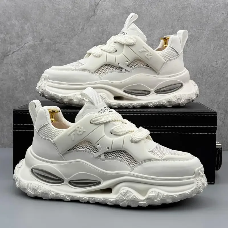 

2025 Spring New Mens Casual Shoes Thick Sole Anti Slip Footwear Fashion Comfortable Breathable Outdoor Wear-resistant Sneakers 7