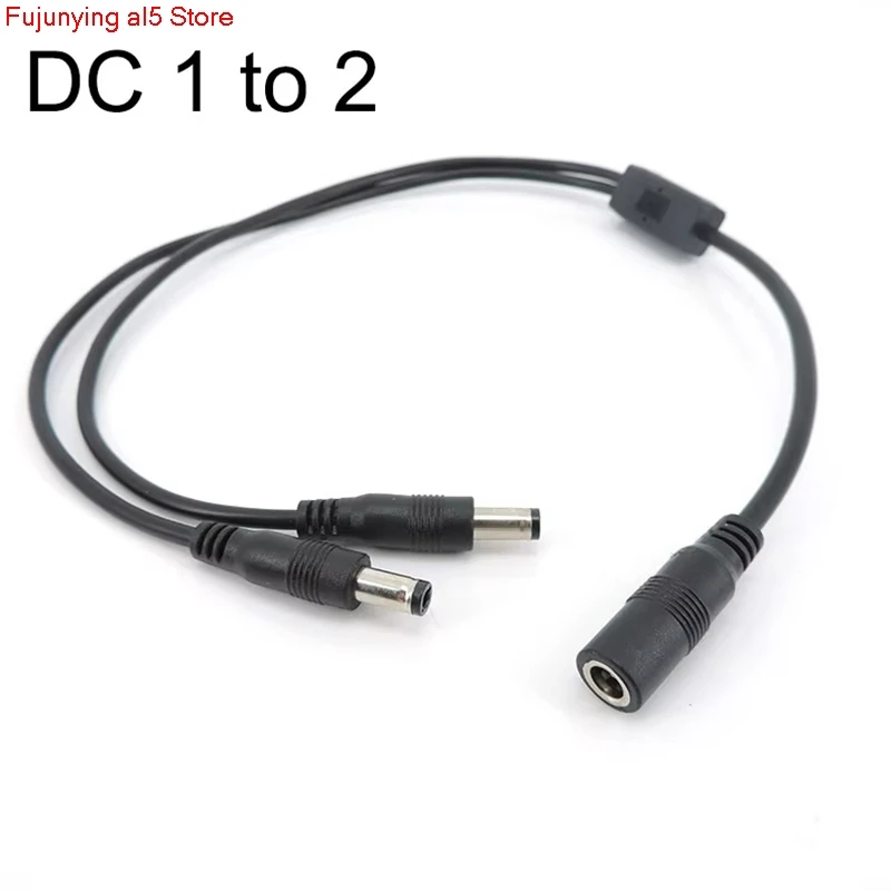 DC 1 Female To 2/3/4 12V 5A Way Male Monitoring Power Line Supply Connector Splitter Cable Plug 5.5*2.5mm Cord