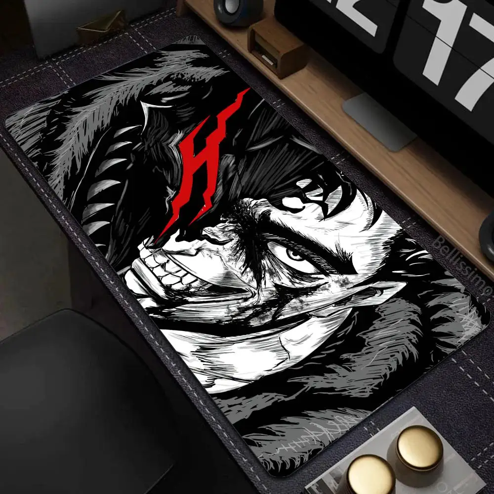 Guts sword in berserk Mouse Mat Berserk Guts Gamer Gaming Mouse Pad Computer Accessories Big Keyboard Laptop Padmouse Speed Desk