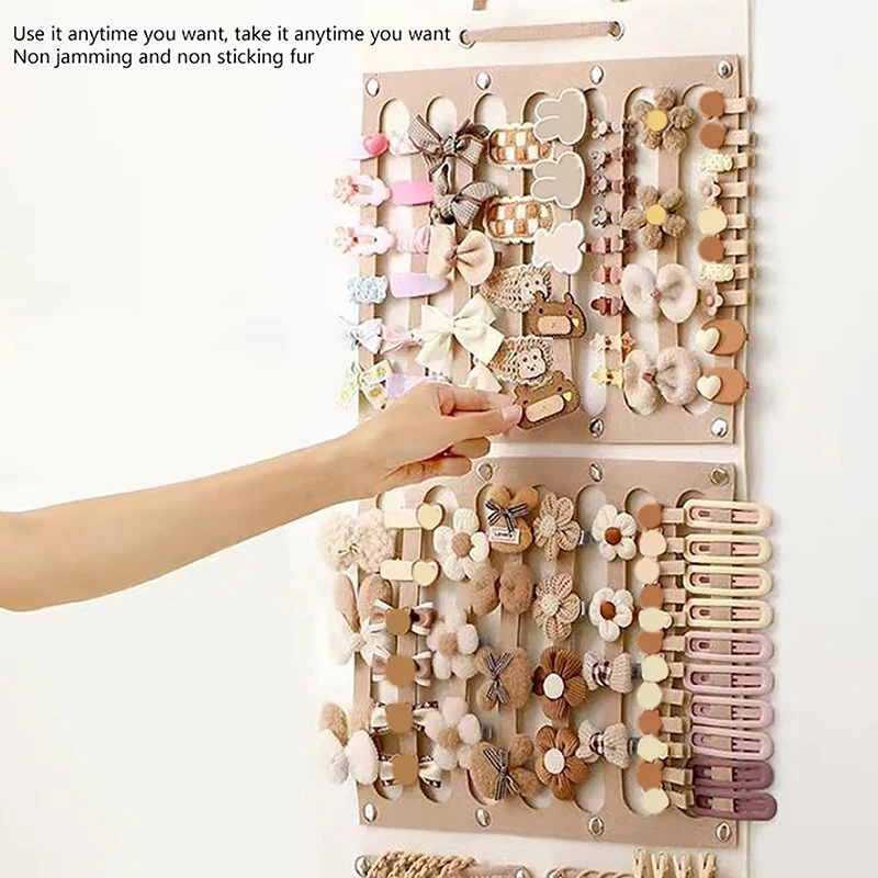 Support de rangement mural pour femmes et filles, pinces à cheveux, bandes de sauna en feutre, lunettes de soleil, présentoir