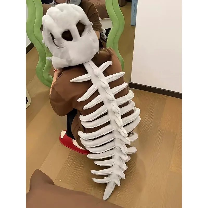 

Dinosaur Skeleton Hood Dinosaur Garden Plush Exoskeleton Dress Up Children Adult Hat Mask