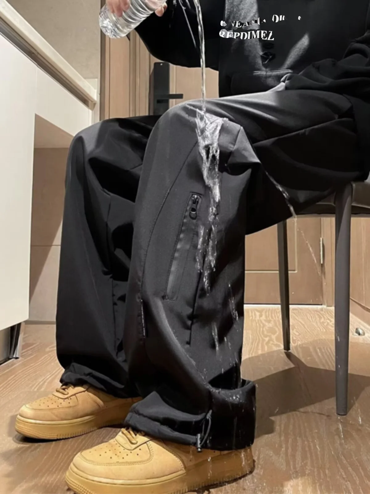 

American Retro Waterproof Hiking Pants Men's Winter Fce Lined Thi Workwear Mountain Climbing Outdoor Sports Casual Long ...