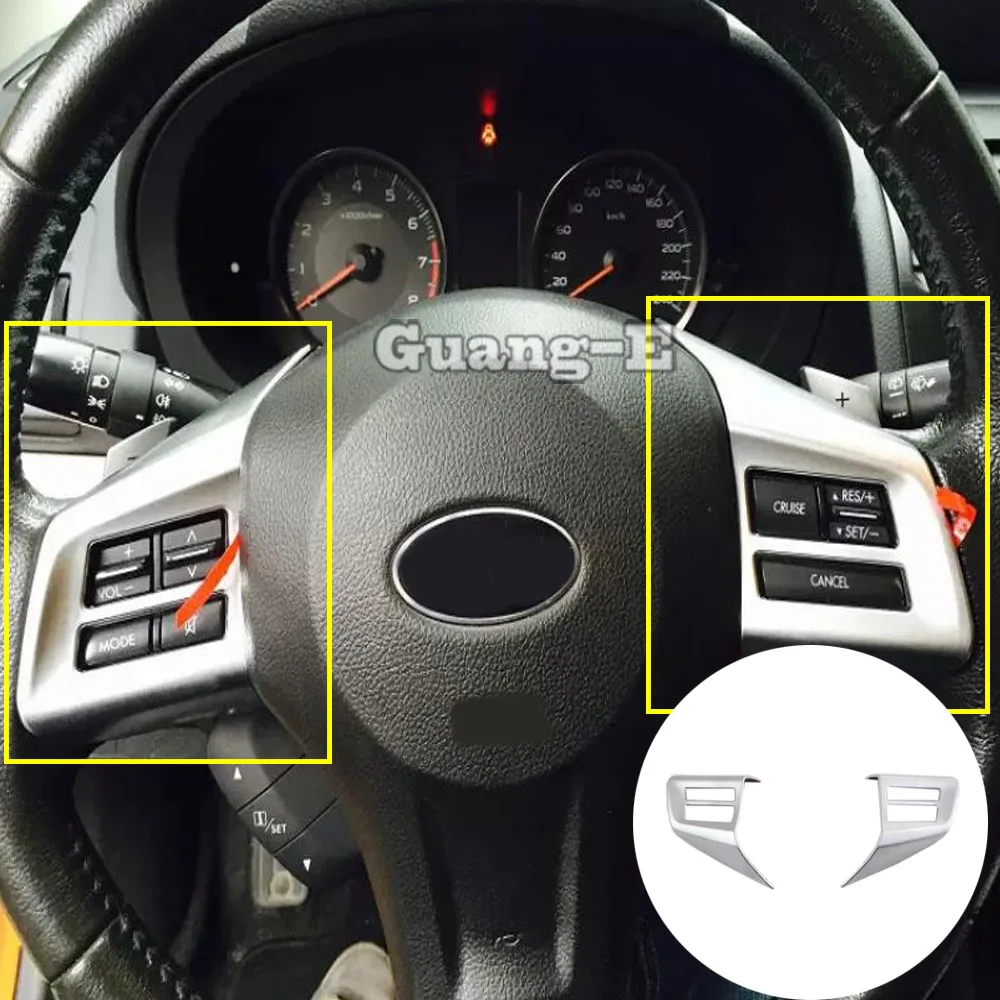 Car Inner Detector Stick Steering Wheel Interior Kit Trim Frame Panel Hoods 2PCs For Subaru XV 2012 2013 2014 2015 2016 2017