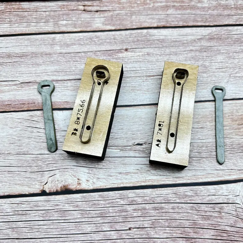 Zipper leather mold Handmade leather knife mold bag zipper head cutter Leather cutting mold leather craft tools