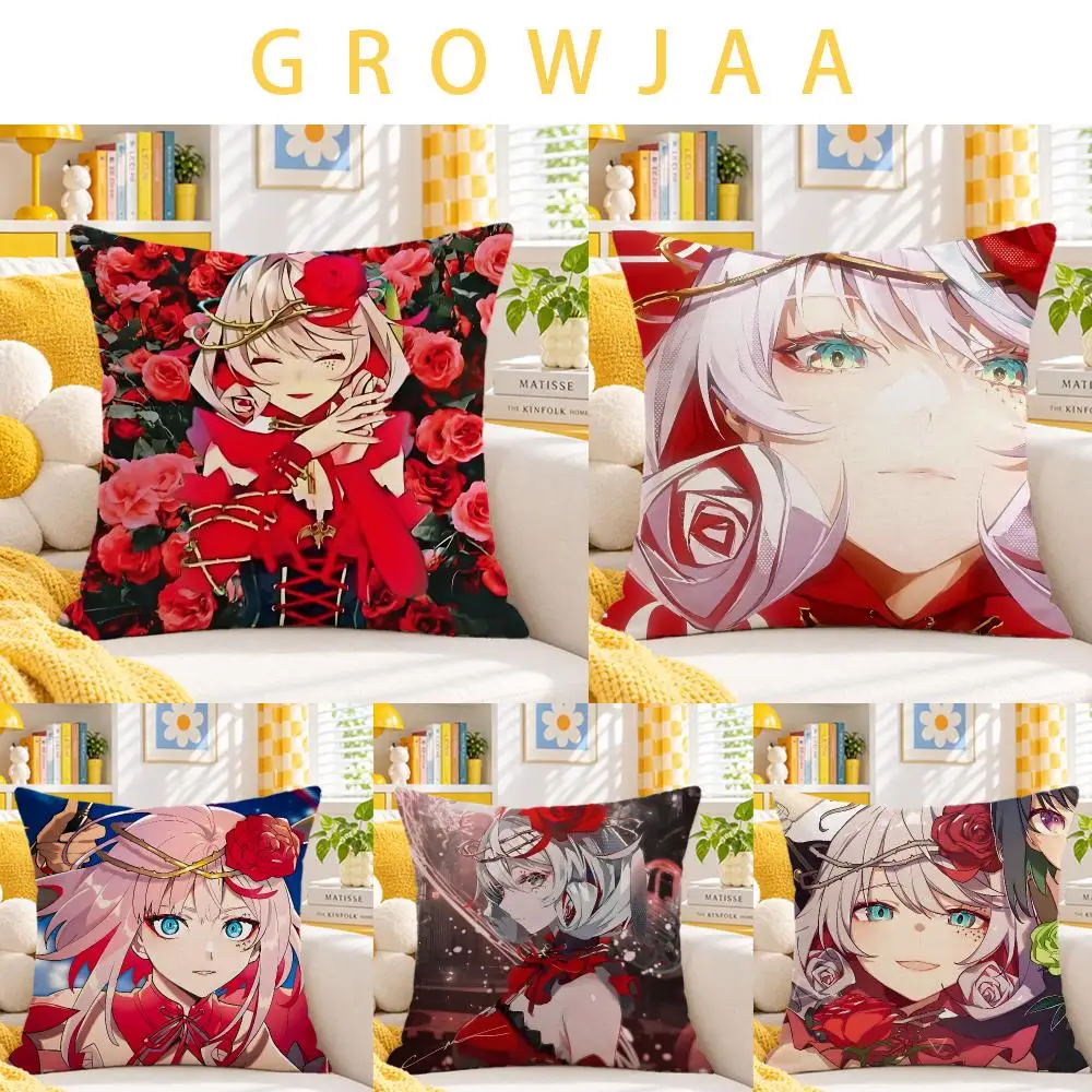 anime takt op.Destiny Cushion Cover Throw Pillow Short Plush Fresh Bright Cushion for Bedroom Sofa Ornament Present Gift