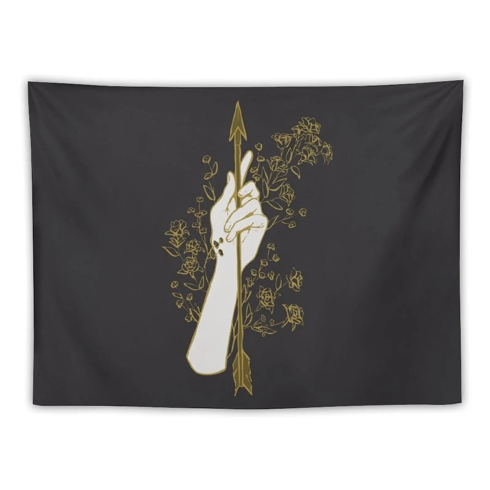 

Gold Arrow of Artemis Tapestry Decoration Room Anime Decor House Decor Tapestry