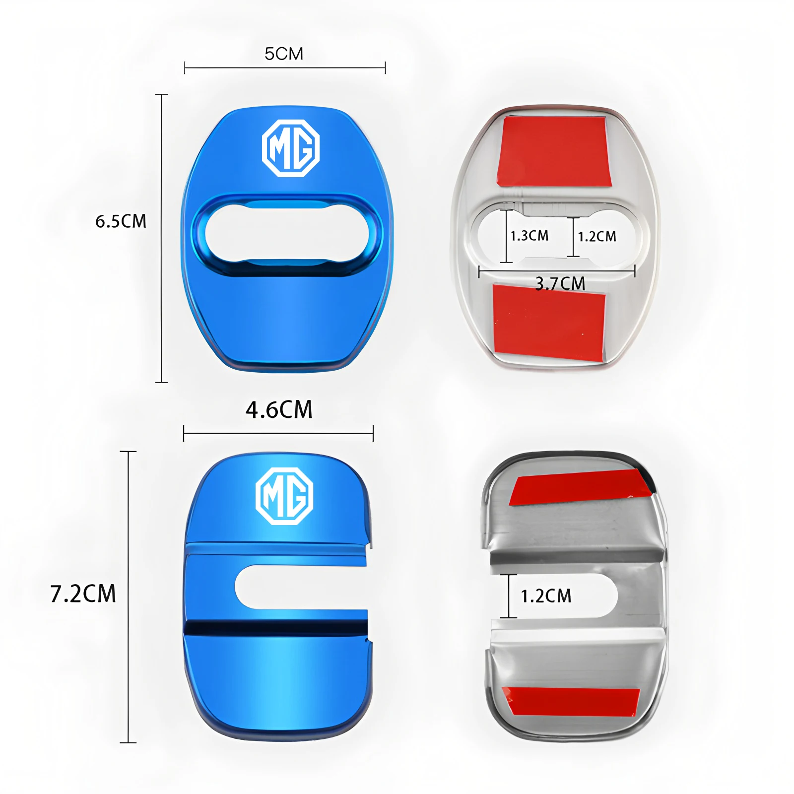 4Pcs Car Door Lock Protector Caps Titanium Alloy Door Lock Cover For MG MG7 MG6 MG5 ZS MG4 EV ONE Cyberster HS MG3 EZS GT GS 3SW