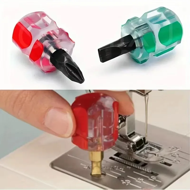 1/2/3/4pcs Mini Short Radish Head Screwdriver For Portable Precision Car Repair Tool Needle Plate DIY Sewing Machine Tools