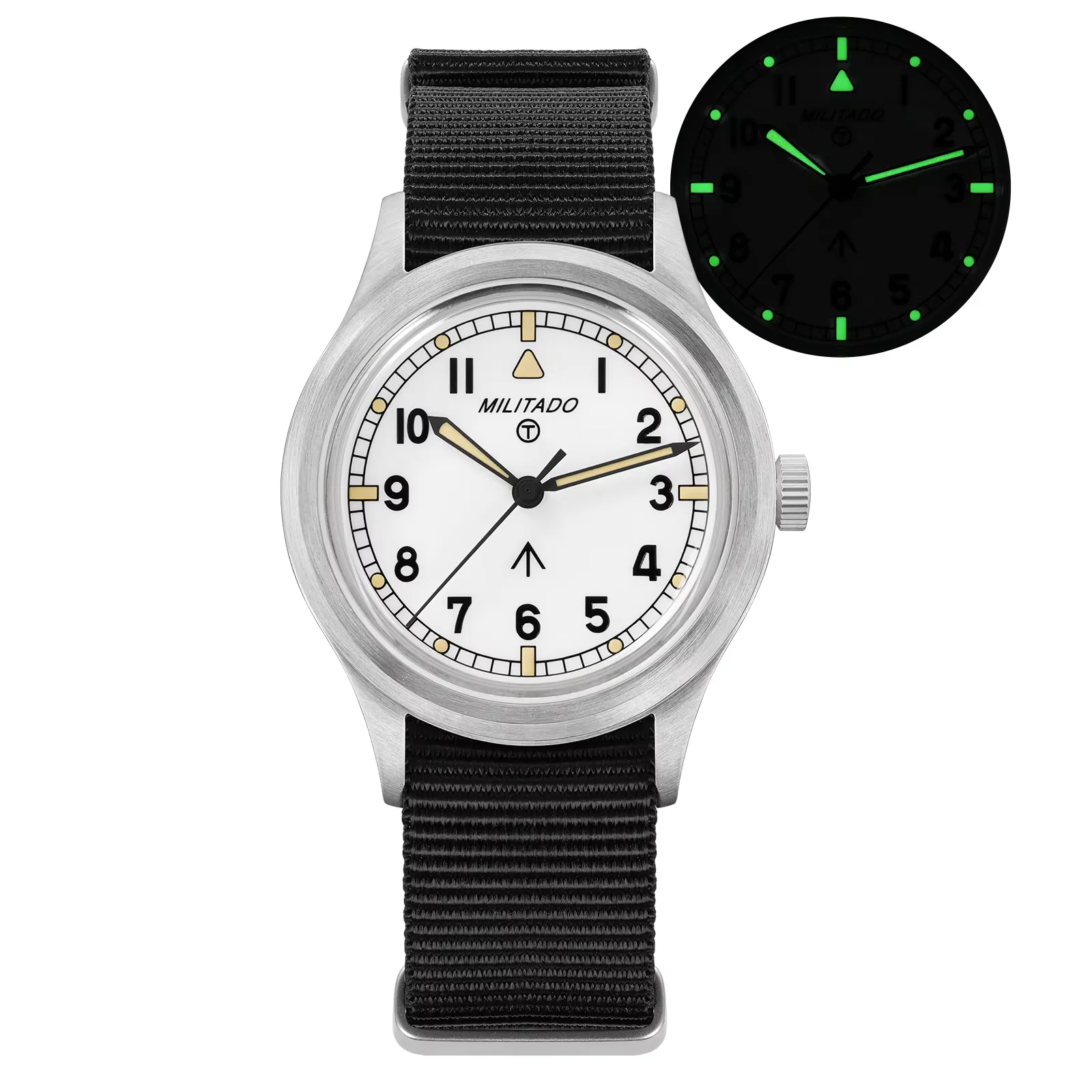 Militado ML22 طبعة محدودة ساعة كوارتز ميوتا 2035 حركة K1 ساعة زجاجية عتيقة BGW9 C3 مضيئة 10Bar ساعة رجالي #3