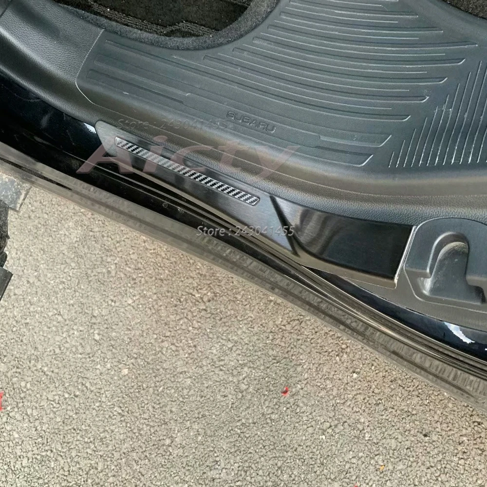 For Subaru Forester SK 2018 2019 2020 Exterior Outside Door Scuff Plate Cover Trim Door Pedals Scuff Sill Protector Car Styling