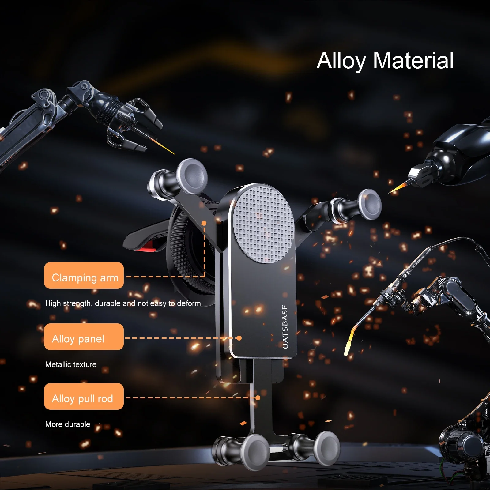 Oatsbasf حامل هاتف السيارة الصغير حامل GPS السيارات جبل منفذ الهواء 4.7-6.9 "آيفون 16 15 برو ماكس Xiaomi الجاذبية حامل هاتف