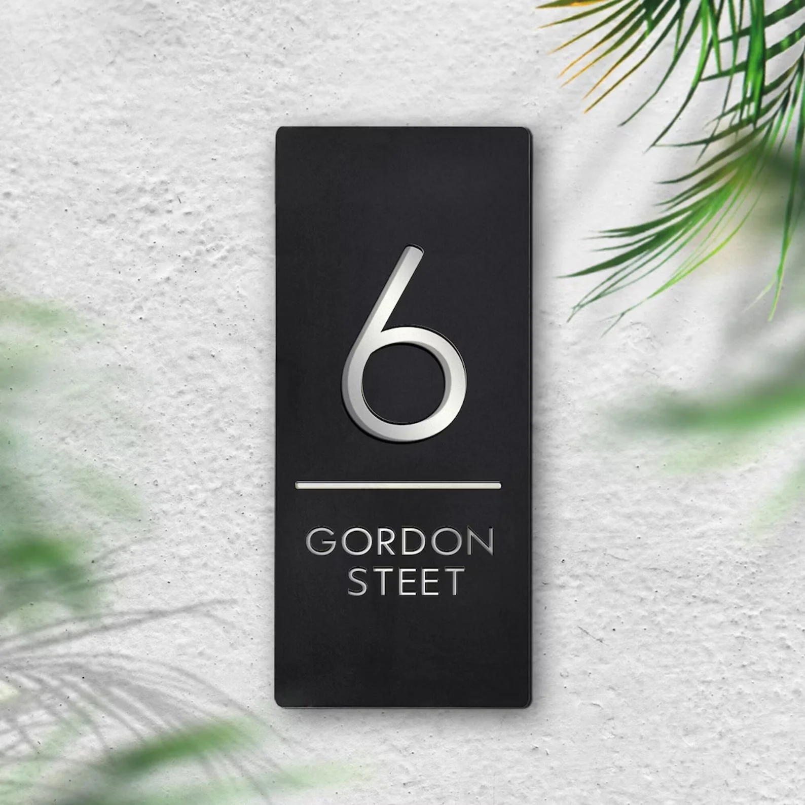 Vertical House Number Sign,AcrylicCustom Address Sign,Modern Black Door Plaque,Outdoor Home Number Sign,Home Decor,New Home Gift