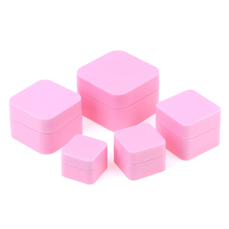 5g-50g Empty Plastic Nail Art Cosmetic Square Containers Jar Small Sample Cream Pot Nail Gel Powder Box Makeup Lotion Tool images - 6