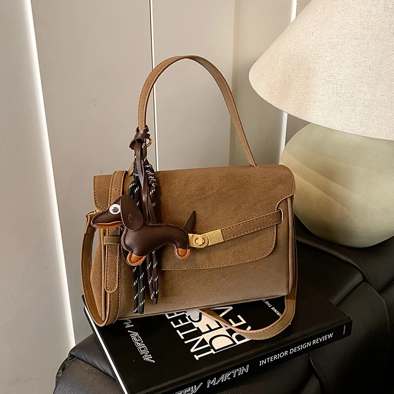 حقيبة كروس كلاسيكية من Maillard للنساء شتاء جديد عصري في منتصف العمر حقيبة كيلي محمولة حقيبة مربعة صغيرة