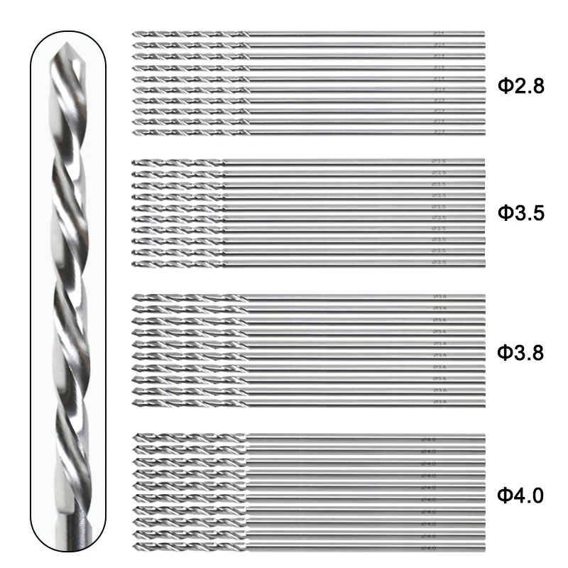 GREATLH 150mm Length Surgical Drill Bits Autoclavable Bone Drill Bits Set Veterinary Orthopedics Instrument 10pcs/Set