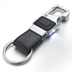 Custom Lettering Keychain LED Lights Lamp Beer Opener Bottle Multifunctional Personalized Men Car Key Chain Ring Holder K355