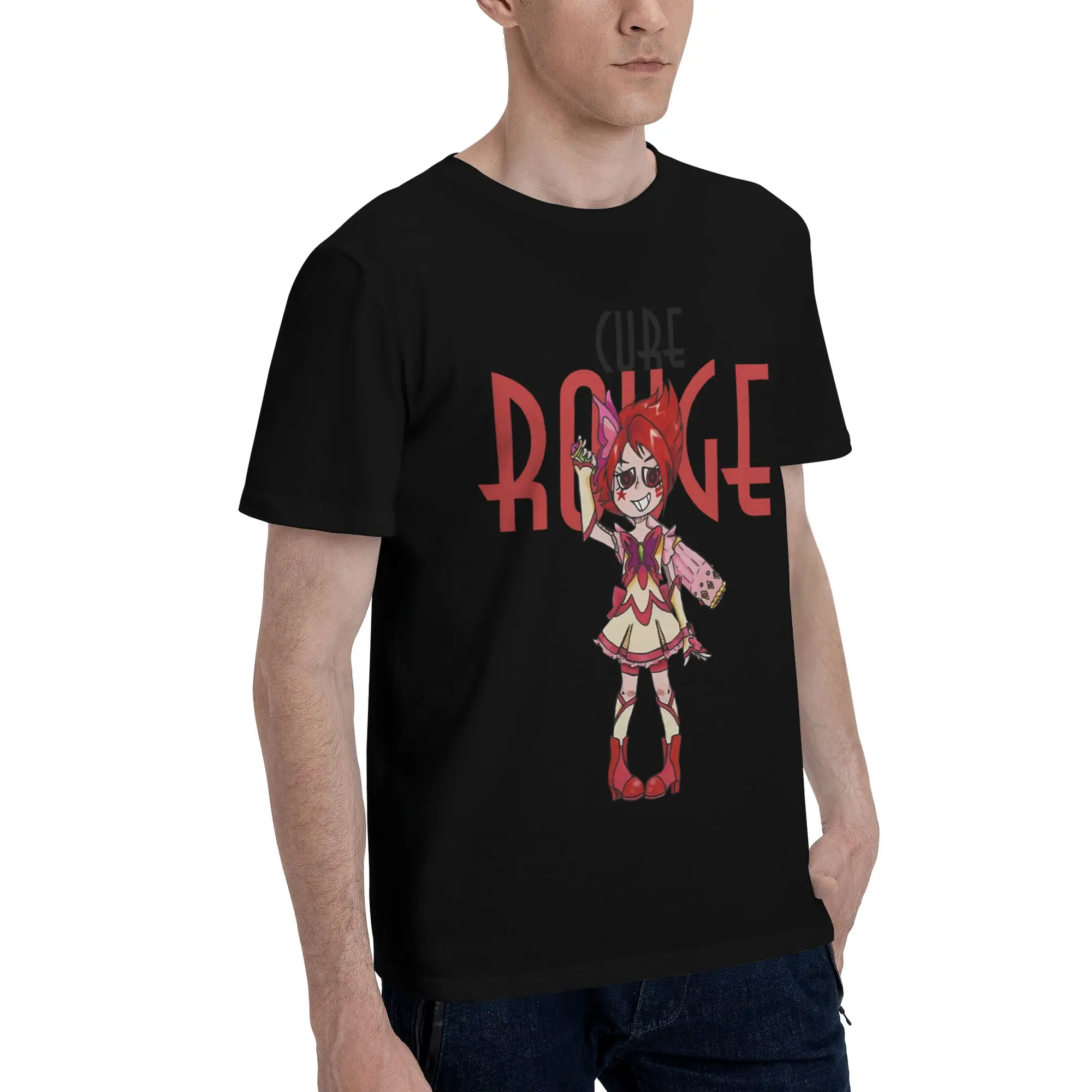 Cure Rouge  Funny 100% Cotton T-Shirt Bandai Pretty Cure Tops Tees For Men