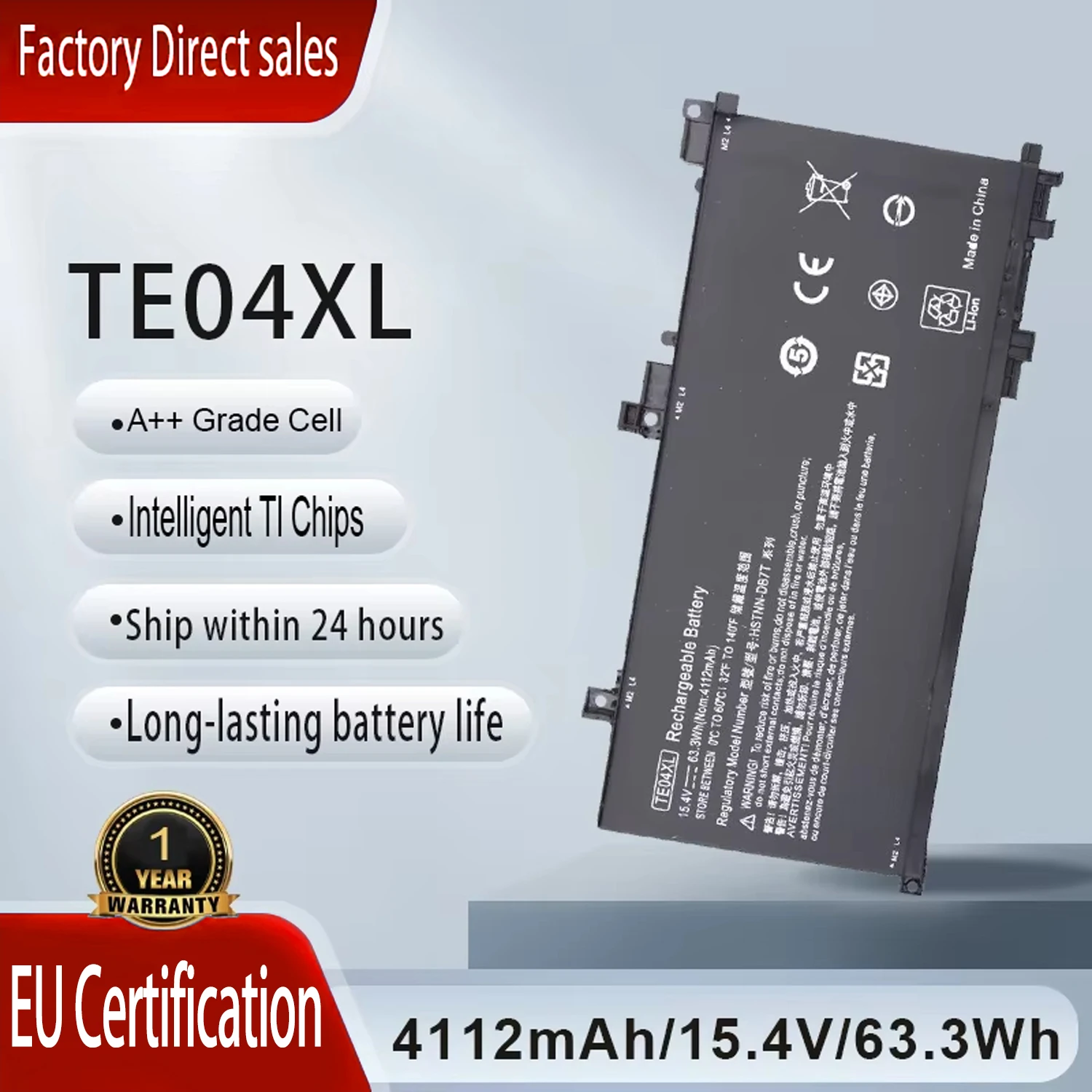 

TE04XL Сменный аккумулятор оригинального качества для HP OMEN 15-AX210TX 15-AX235NF 15-AX202N HSTNN-DB7T