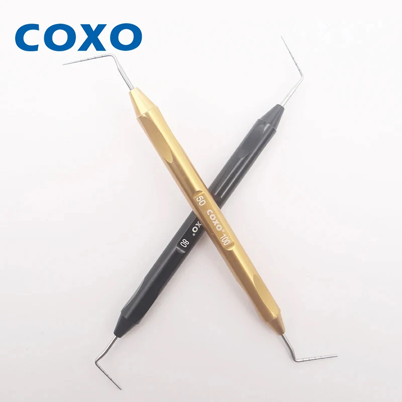 COXO 2 Pcs/Set of Vertical Condensation Pluggers for Root Canal Filling - Endodontic Hand Instruments for Pressing Gutta Percha