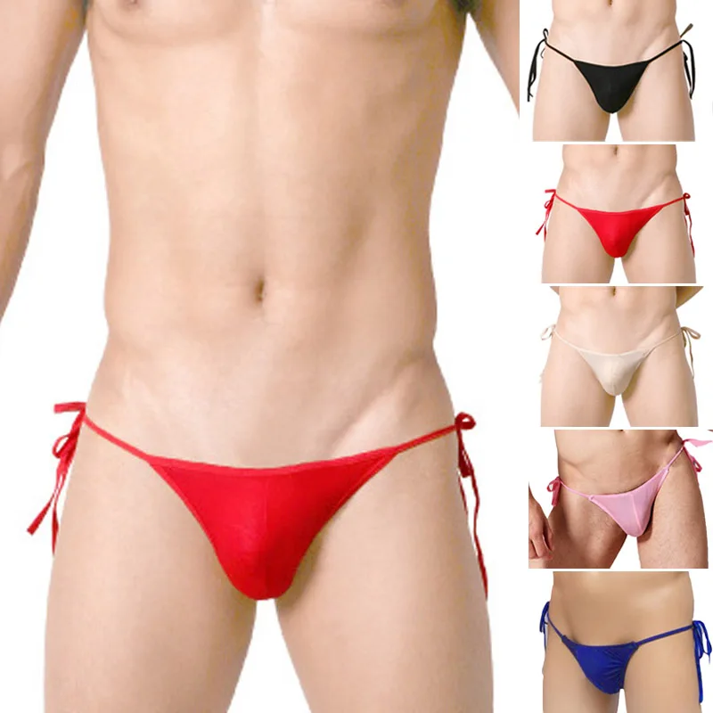 Tanga de malla para hombre, lencería con parte trasera en T, calzoncillos Sissy, Bikini, ropa interior de LICRA