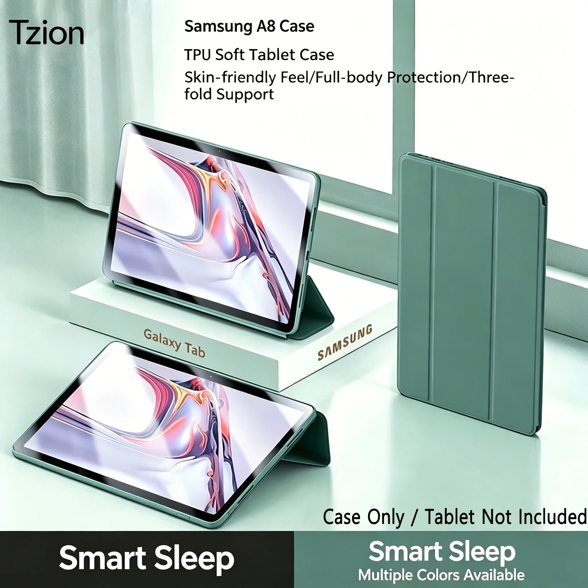 Case for Samsung Galaxy Tab A8 10.5-Inch 2022 (SM-X200/X205/X207), Slim Lightweight Stand Protective