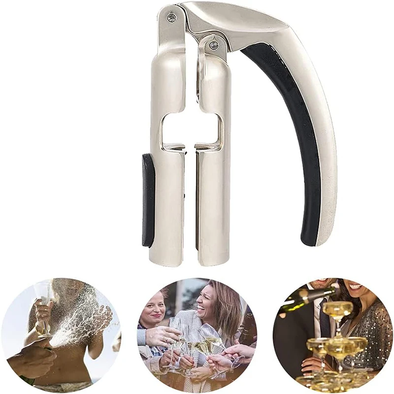 Champagne Bottle Opener Zinc Alloy Sparkling Wine Cork Puller Bar Jar Cork Puller Champagne Corkscrew Sparkling Wine Bottle Open