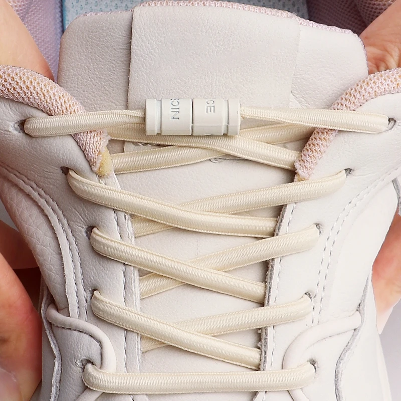 Elastic Laces without ties Metal Buckle Shoelace Sneakers Flat Shoes no tie shoelaces Kids Adult Shoe Accessories 1Pair/2Pair