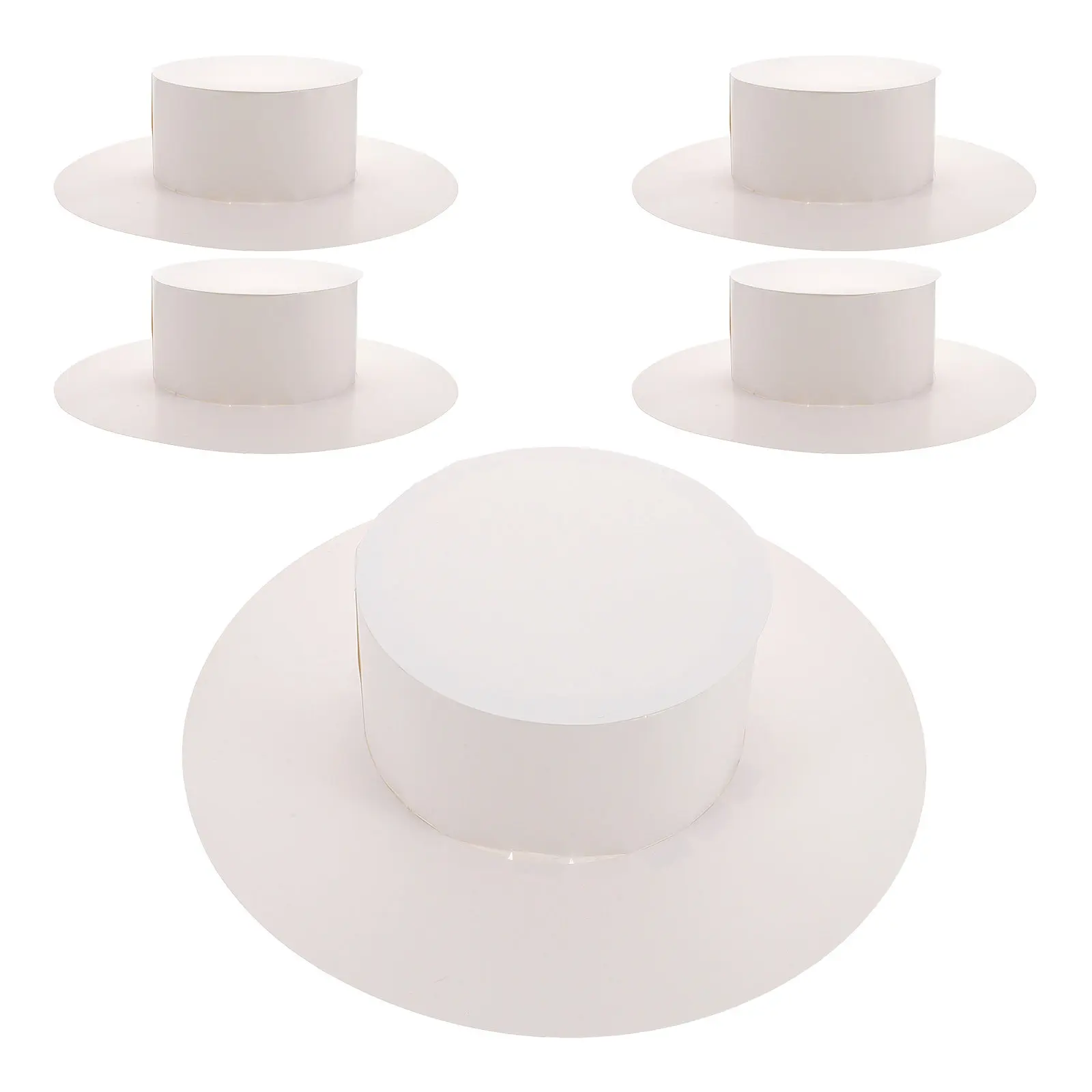 

5Pcs Kids DIY Paper Sun Hats Blank Crafts for Painting Art Party Family Activities Children Hand-Painted Hat for Beach Creative