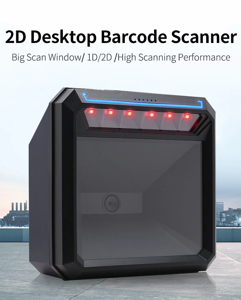 Factory Retail Hands Free Barcode Scanner 1D&2D Desktop Barcode Reader Large Format Scanner