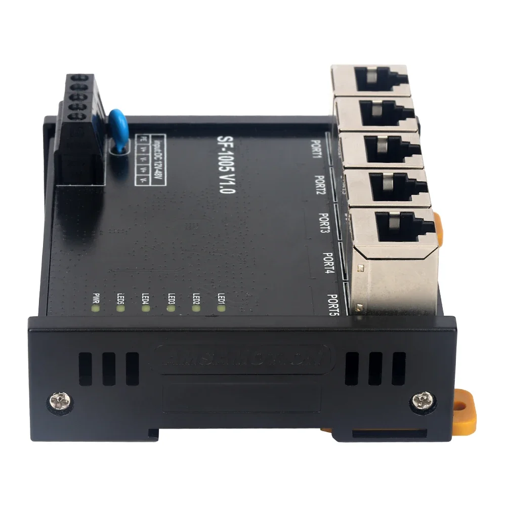 Industrial Ethernet Switch 5 Port 8 Port 100M Network Splitter, Shunt, SF-1005, SF-1008 Support Multiple Industrial Protocols view 5