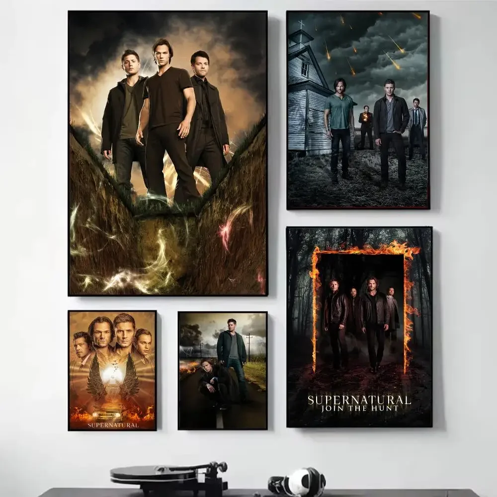 TV Play Series S-Supernatural Painting Calligraphy Self Adhesive Wall Art Waterproof Print For Bedroom Hallway Home Decor