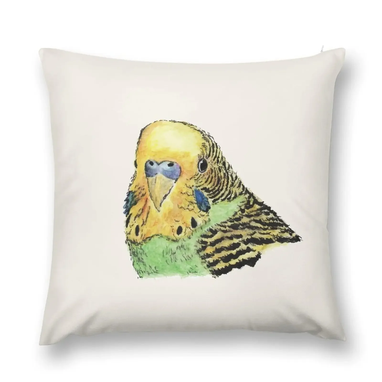 

Prettyboy the Green Parakeet Throw Pillow Cushion Cover Cusions Cover Couch Cushions Cushions For Children pillow