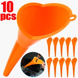 1/10Pcs Car Long Stem Funnel Gasoline Oil Fuel Filling Tool Anti-splash Plastic Oil Funnel Motorcycle Refueling Auto Accessories