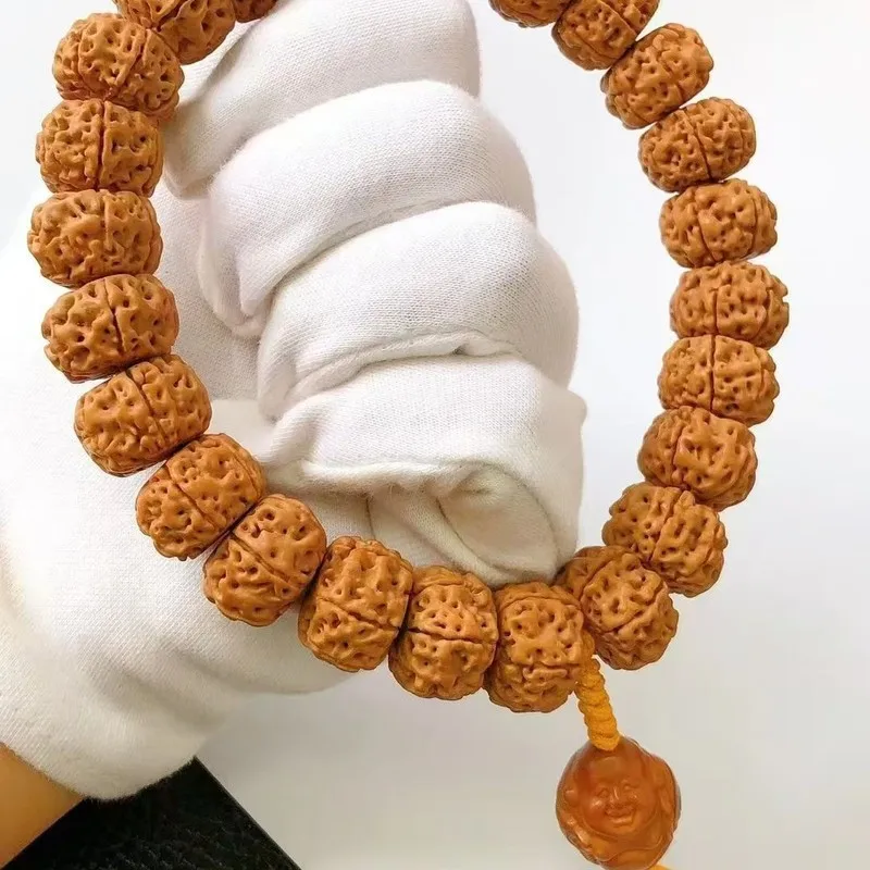 Authentic Panlong Luo Han style hand-held Vajra with Panlong design and small Vajra Bodhi beads