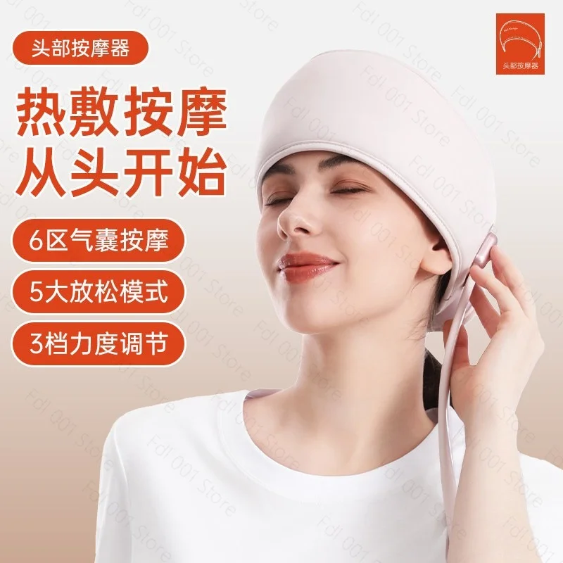 Air Pressure Head Massager with Heat Therapy Airbags | Wireless Home Head Massager