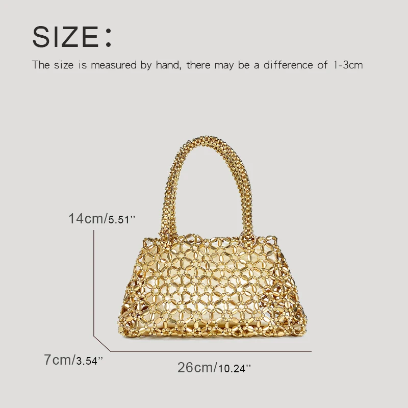 Ladies Evening Bags For Women Luxury Designer Handbags And Purses 2024 New In PC Braided Hollow Handle With Inner Pocket Shoulde