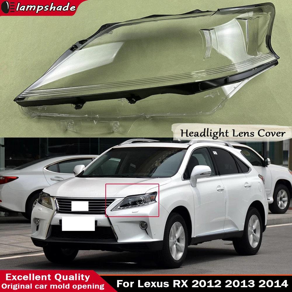 

For Lexus RX 270/350/450 Headlamp Cover Transparent Lamp Shade Shell Lens Plexiglass Replace Original Lampshade 2012 2013 2014