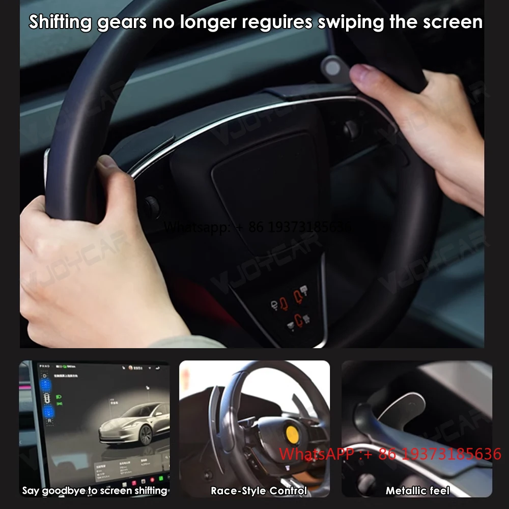 المادية عجلة القيادة وظيفة زر والعتاد شيفتر المجاذيف ل تسلا نموذج 3 هايلاند 2023 اليد الحرة سيارة مساعدة الملحقات