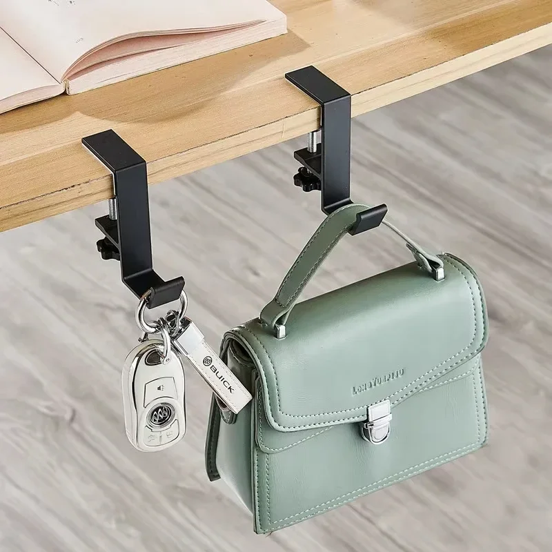 Removable Handbag Holder Punch Free Hanging Bag Hook Student Desk Side Multi Functional Table Hook Backpack Storage Organizer
