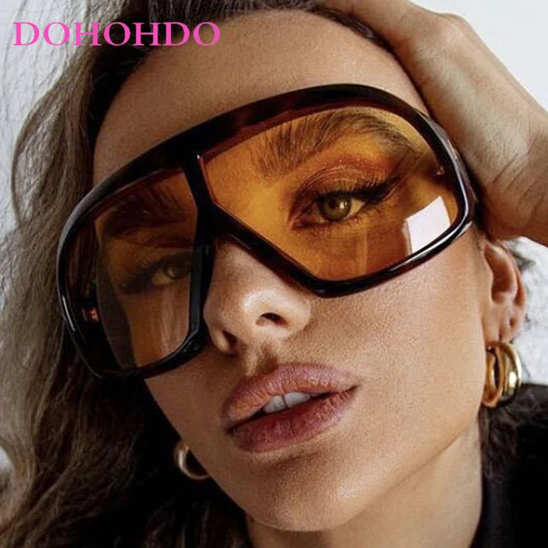 

Vintage Oversized Pilot Sunglasses Women Fashion Luxury Brand Design Female Sun Glasses Outdoor Sports Windproof Goggles UV400
