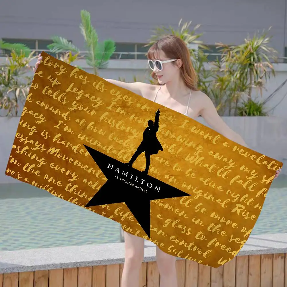 Luxury H-hamilton Anime Beach Swimming Towel Soft Absorbent Washcloth Children's Gifts for Kids Travel Camping Gym