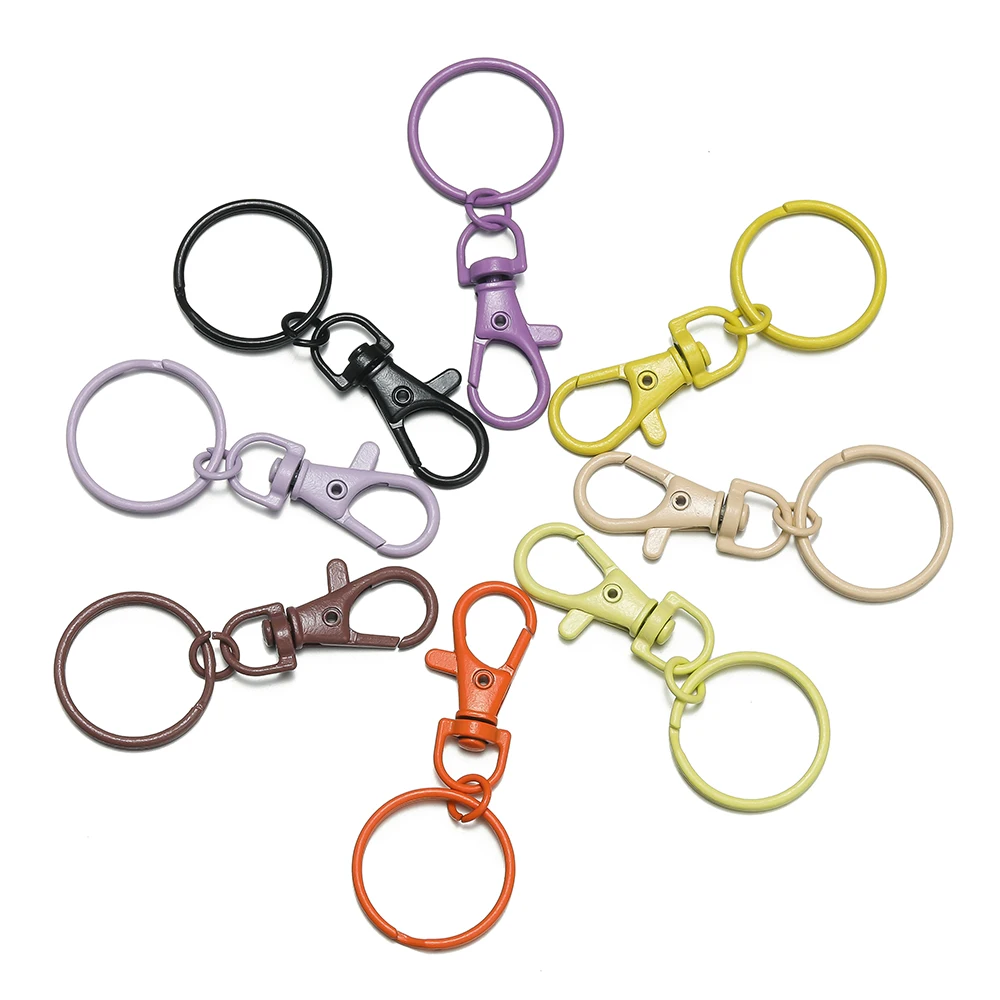 5/10 stücke Mehrfarbige Schlüsselring Karabiner Haken Mit Verstellbarer Schnalle Für Die Herstellung Von Schlüsselbund DIY Taschen Puppe Haken Schmuck zubehör – Detail 2