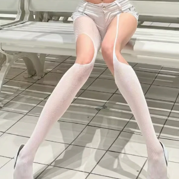 Summer White Pantyhose for Women's Underwear Sexy lenceria female High Waist Hosiery Breathable Body Stockings Plus Size Tights