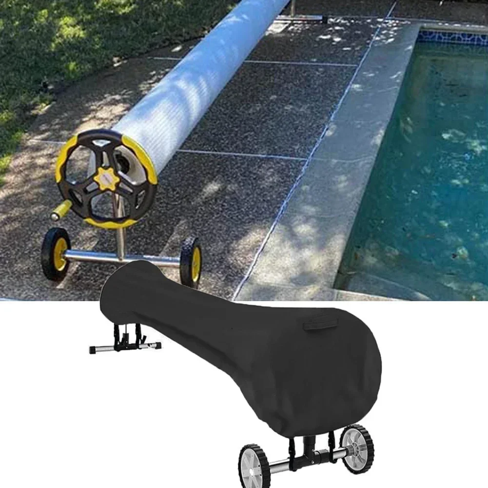 1pc Pool Cover Reel 16/18/20/24FT With Adjustable Straps For Home Garden Pool Cover Reel All-Weather Protection