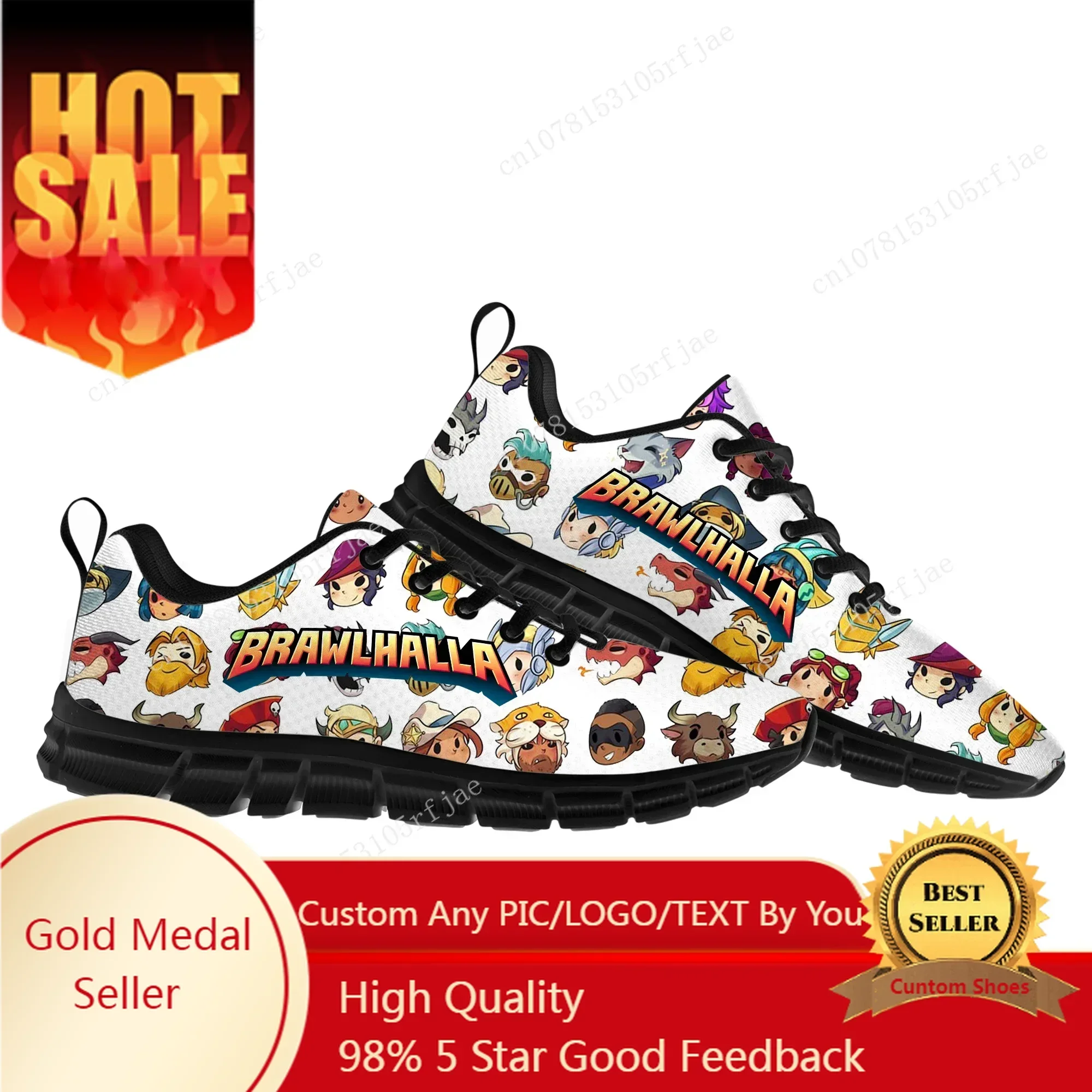 Brawlhalla Sports Shoes Hot Cartoon Game Mens Womens  Sneakers Fashion Sneaker Custom Built Shoes