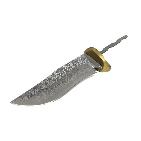 Handmade DIY Semi-finished Damascus Steel  Knife Blanks Straight Knife Camping  Accessories Fixed Blade Knife Billets