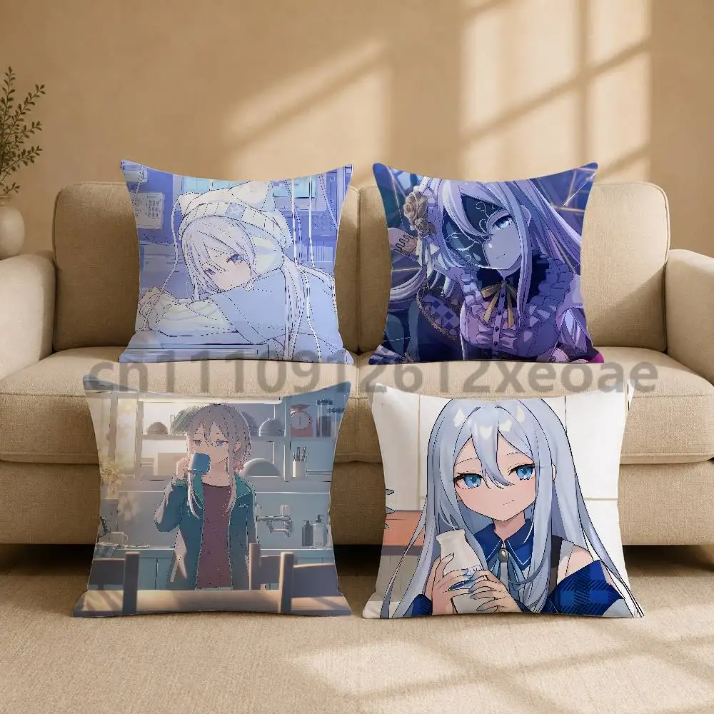 Yoisaki Kanade N25 Printed Pillow Cover Square Cushion Case for Sofa Couch Living Room Bedroom Home Decor