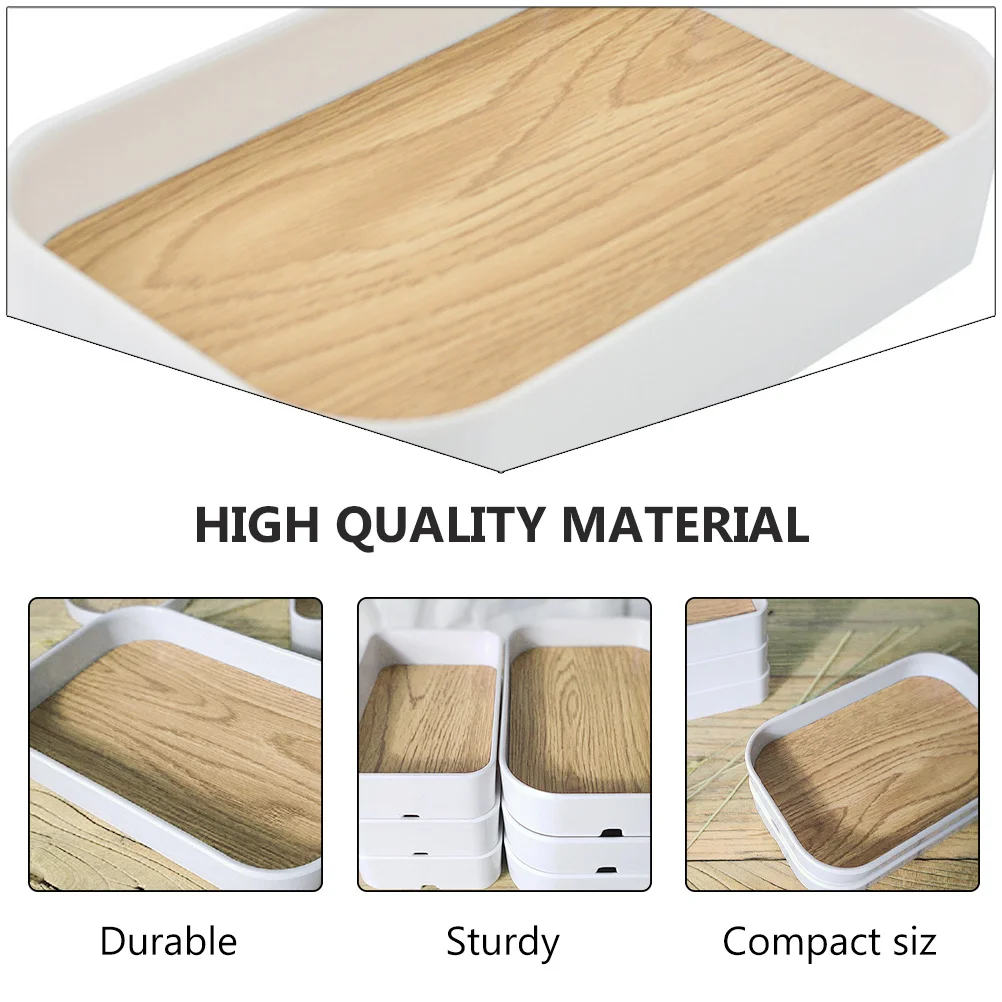 

1Pcs Wooden Texture Desktop Storage Organizer Box Strong Non-Deform Container for Cosmetics Stationery Office Supplies