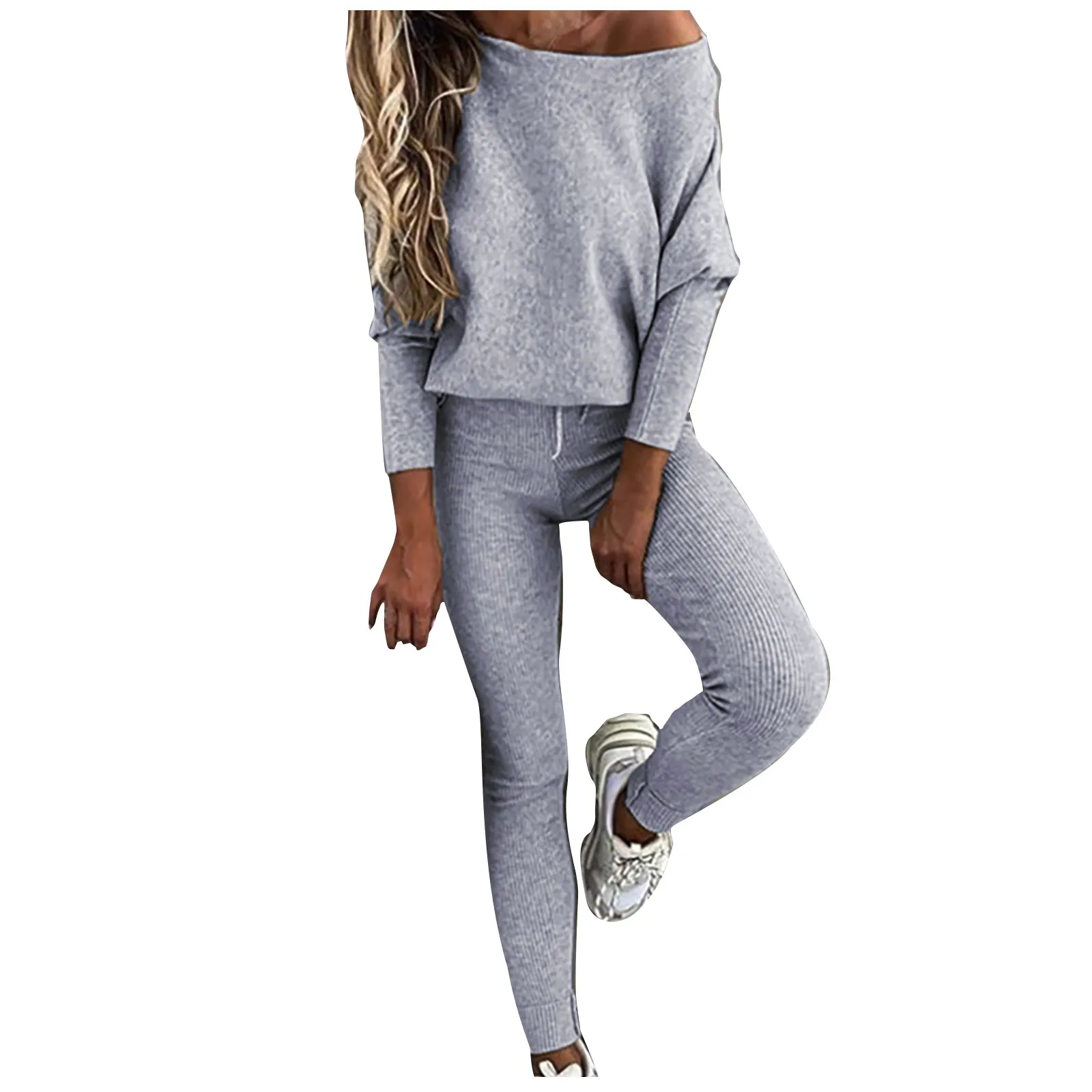 2024 Autumn Knitted 2 Piece Set Outfits Pajama Set Women Homewear Women Winter Lounge Wear Set Elegant Ladies Loungewear